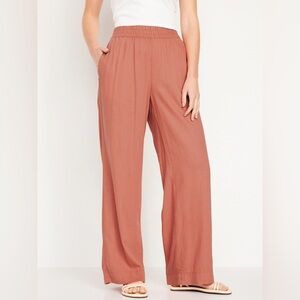 Old Navy High-Waisted Linen-Blend Wide-Leg Pants